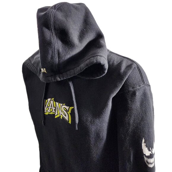 Vans X Marvel Comics Venom Hoodie Mens Large Black Sweatshirt Fleece - Picture 5 of 16